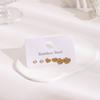 Stainless Steel Stud Earrings Set with Zirconia: Butterfly, Star, Heart & Four-Leaf Clover Designs