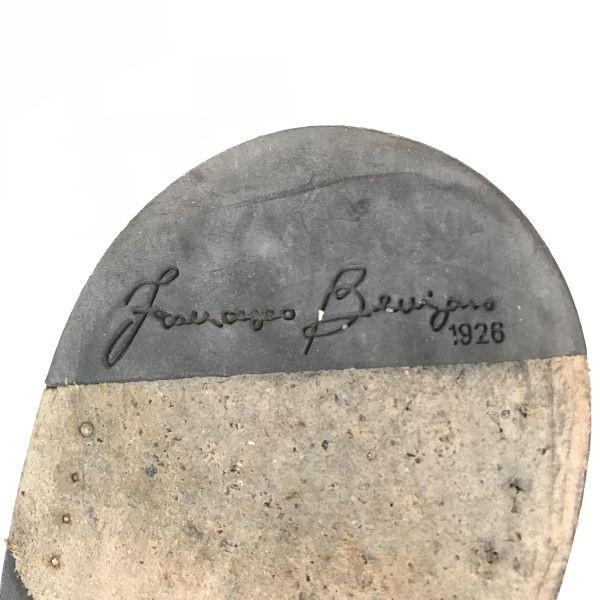 Francesco Benigno Buty Wholecut 7.5 26cm Granatowe Skóra Wytłaczana Krokodyla(UŻYWANY)