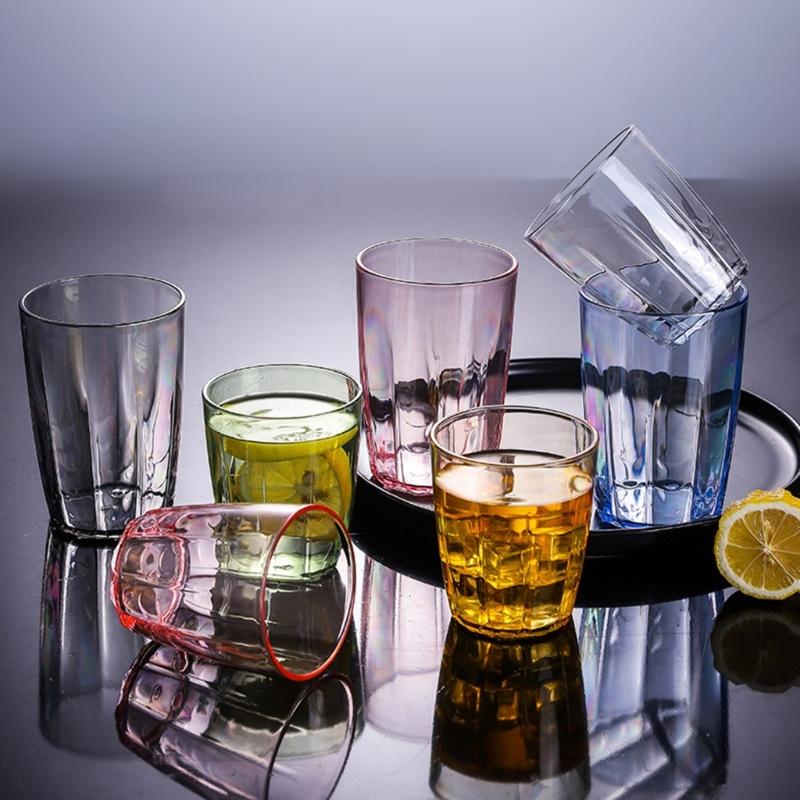 Shatterproof Plastic Wine Glass Unbreakable Water Tumblers Plastic Drinking Glasses for Bar Party Reusable Drinking Cups
