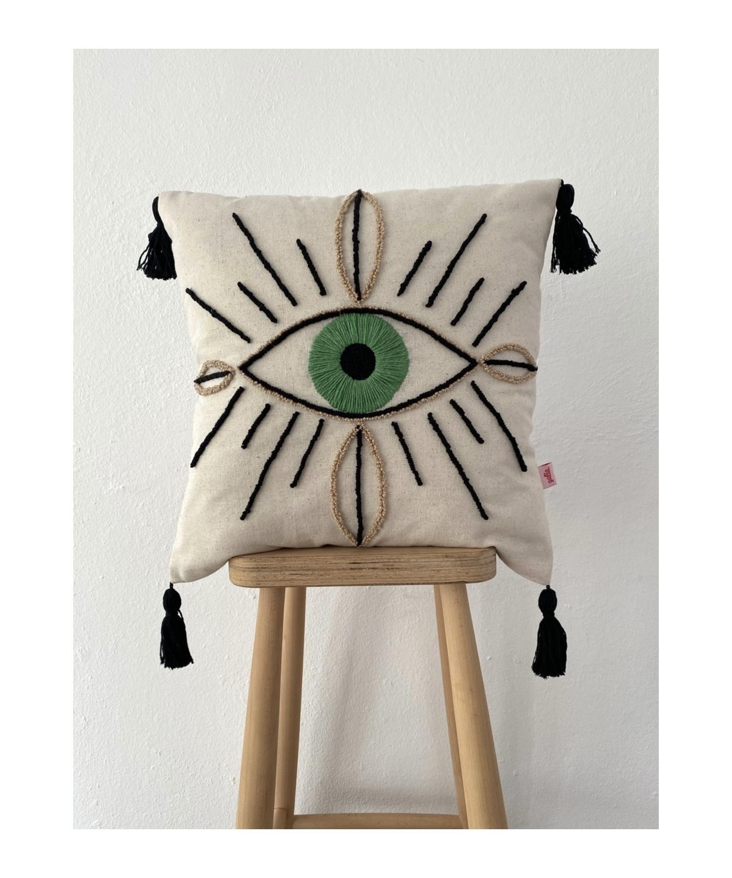 

Блестящий чехол для подушки Evil Eye Green Eye Shaped