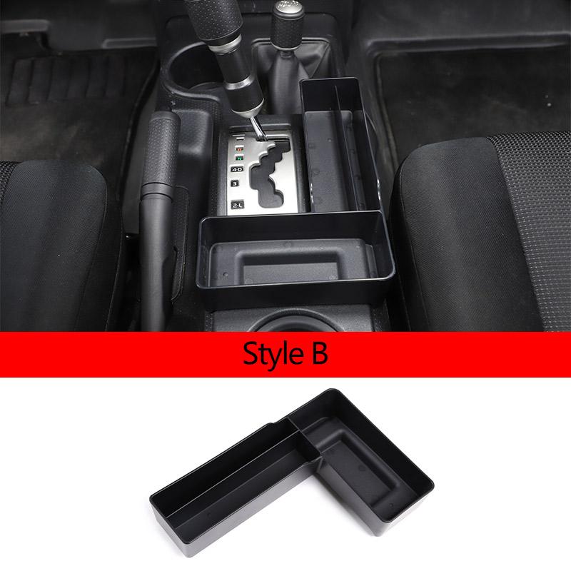 LHD For Toyota FJ Cruiser 2007- Black Car Center Console Gear Side Storage Box Phone Box Car Interior Accessories