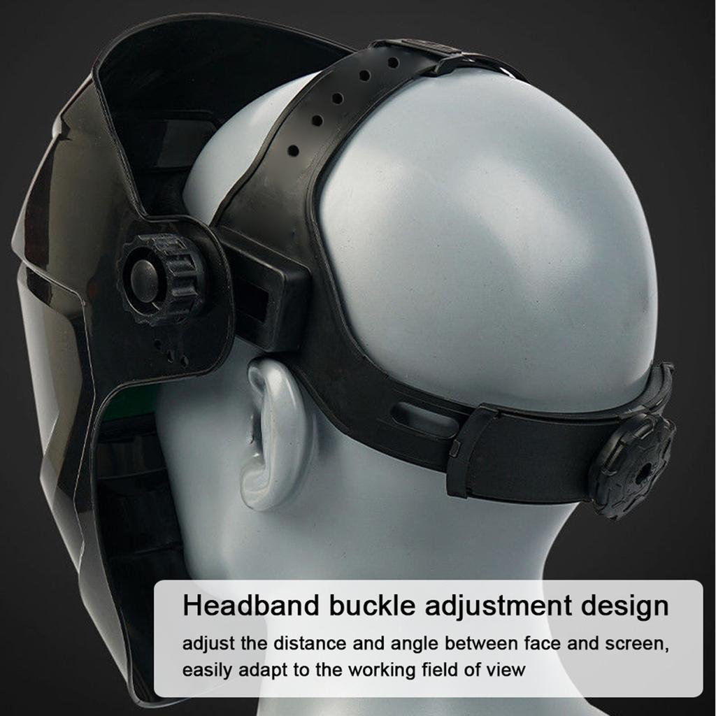 Automatic Dimming Welding Facemask Large View True Color Auto Darkening Welding Facemask 130℃ High Temperature Resistant