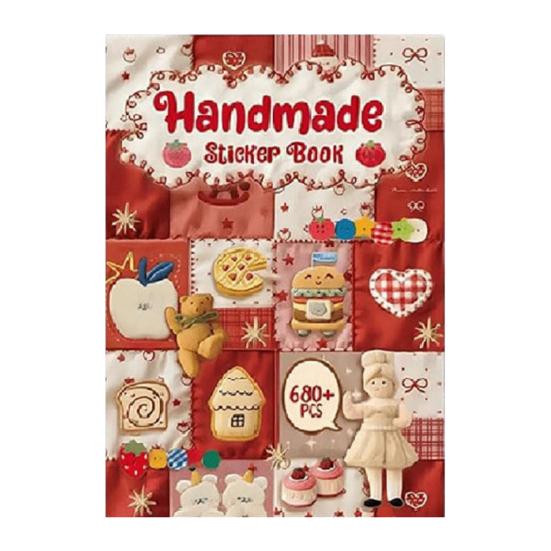 Kniha samolepek Realistická výšivková textura Samolepky Obsahuje 680 ks Roztomilé výřezové samolepky pro deníky Scrapbooking Plánovače