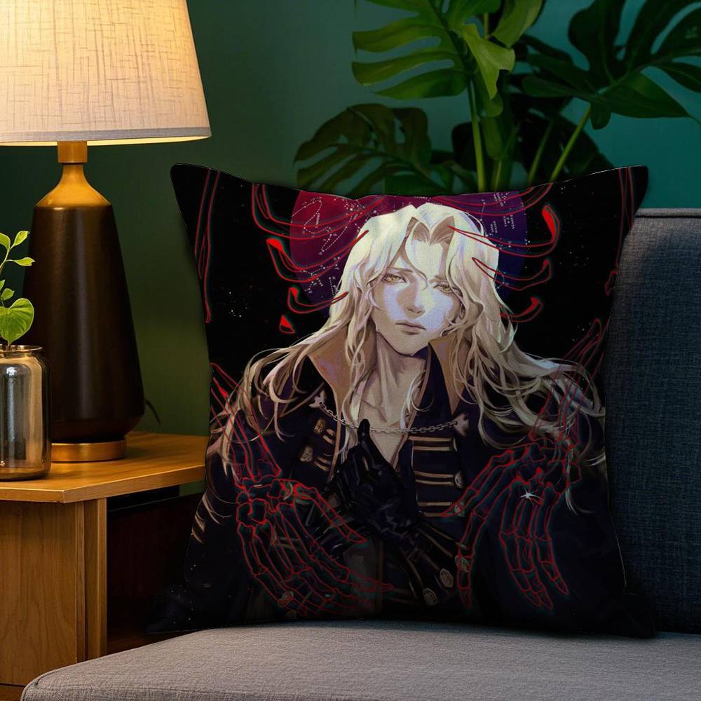 Anime C-Castlevania Game Pillow Case Sofa Living Room Bedroom Double-sided Printing Square Cushion Nap Time Pillow Case
