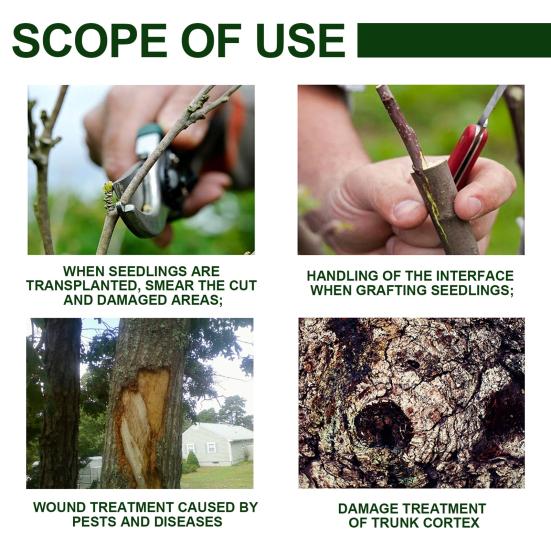 250G Plant Wound Paste Portable Efficient Tree Grafting Pruning Bonsai Cut Care Smear Sealant Healing Treatment Agent Gardening Supplies