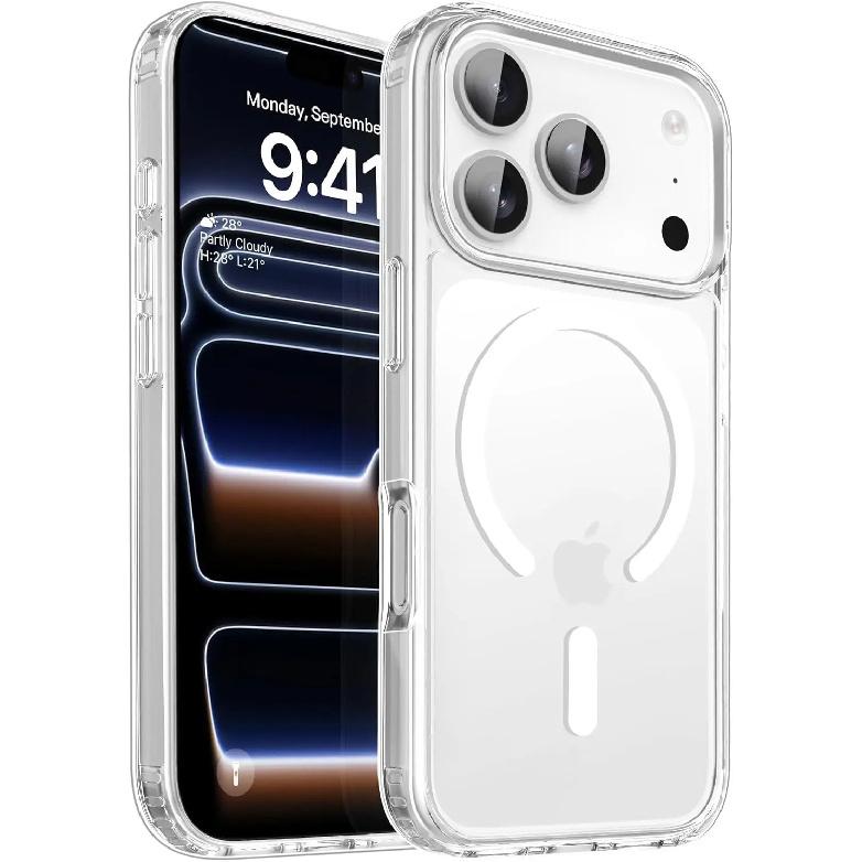 Transparent Magnetic Case For iPhone 17 16 Pro Max 15 14 Plus Wireless Charge Cover 13 12 Mini 17 Air Magsafe Protection Case