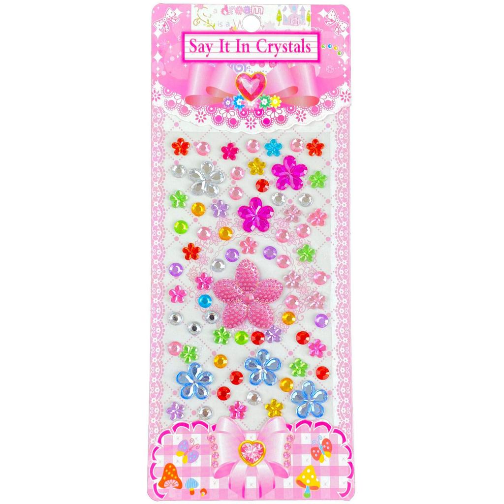 Children's 3D Princess Cartoon Diamond Gem Stickers - Cute Acrylic Crystal Toys