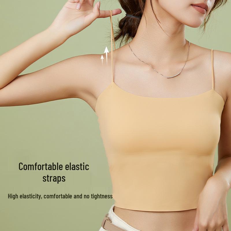 Nahtloses Damen-Camisole mit integriertem BH und stilvollem Rückendesign