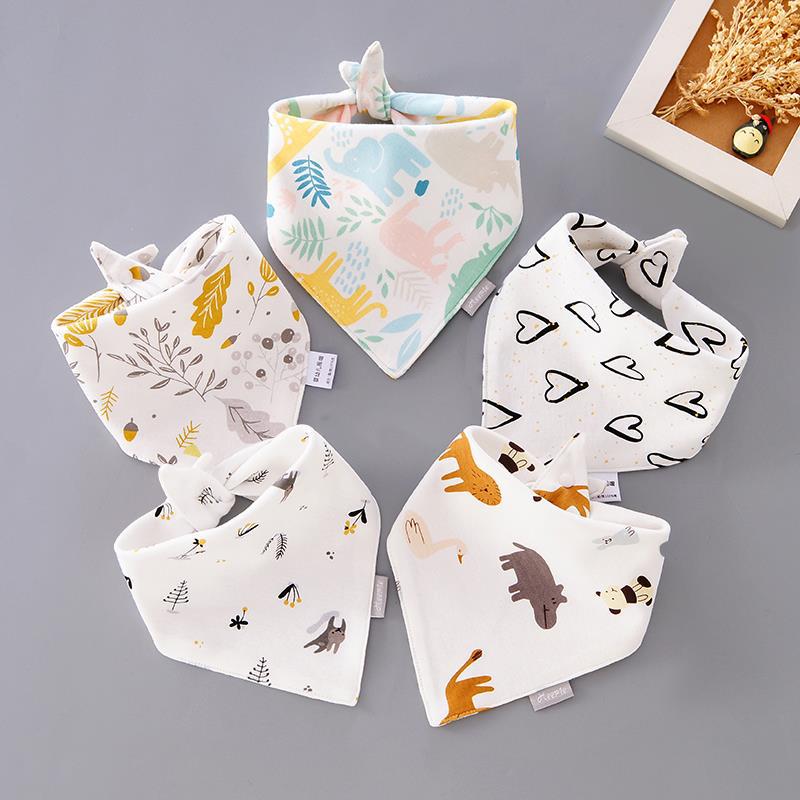 Baby Bibs 5 Pack Baby Bandana Drool Bibs Cotton for Unisex Boys Girls Babador Feeding Smock Infant Burp Cloth Baby Saliva Towel