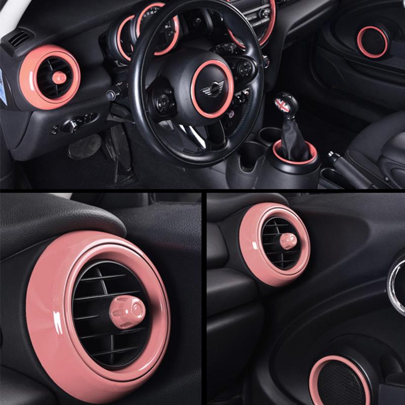 Car Air Vent Outlet Button Adjuster Cover Housing Interior Decor Sticker For Mini Cooper S JCW F55 F56 F57 Hatchback Accessories