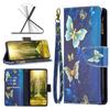 Applicable to Samsung S25 mobile phone leather case A34 painted zipper card wallet protective case Redmi Note12
