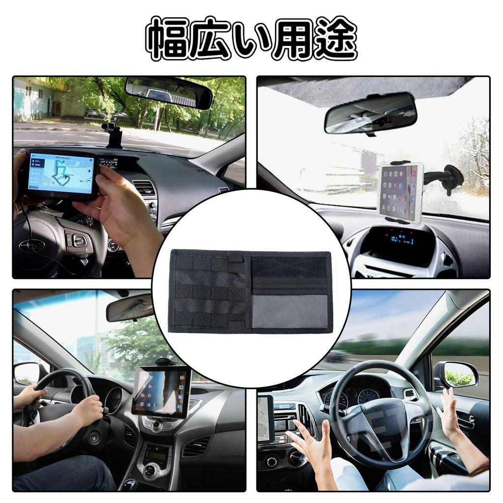 TVETE Car Sun Visor Nylon Car Storage Multifunctional Divided Clear Pen Elastic Sun Visor Storage Pouch for Parking Small Item Car Organization
