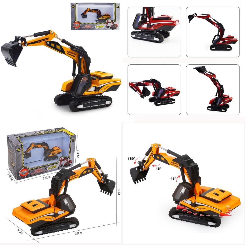 Premium 187 Alloy Diecast Excavator Toys With Classic Engineering Design