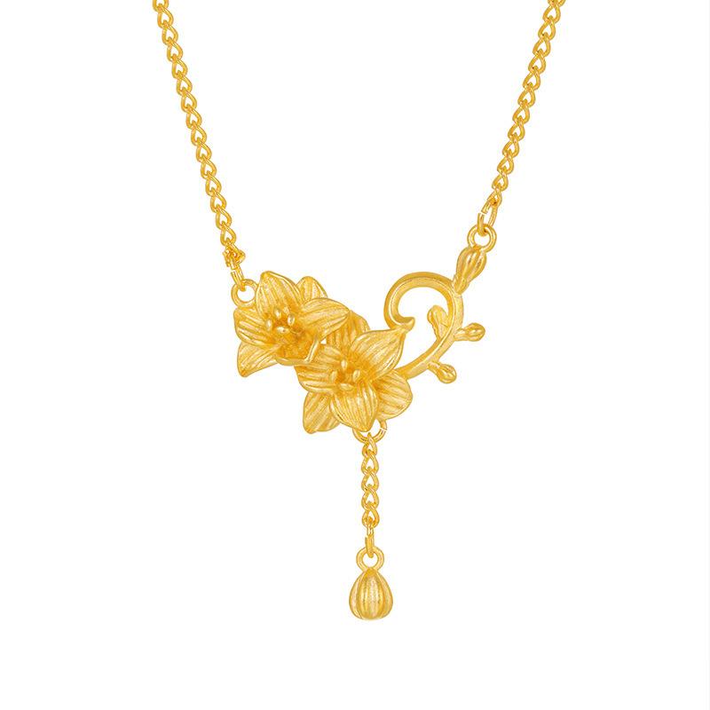 Blumen-Accessoires Retro Damen Schlüsselbein-Kette Schmuck Halskette Anhänger