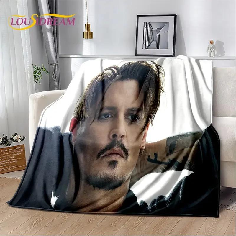 3D Printing Johnny Depp Series Soft Plush Blanket,Flannel Blanket Throw Blanket for Living Room Bedroom Bed Sofa Picnic Cover