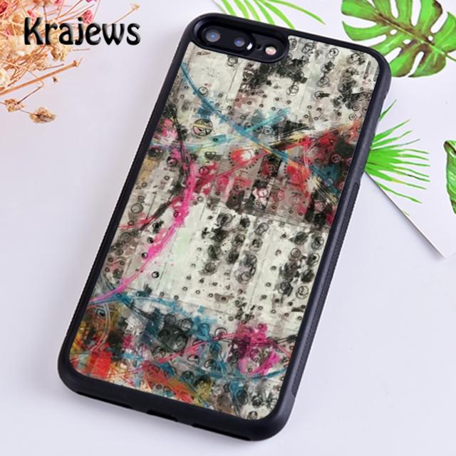 Krajews Vintage Synth Synthesizer Moog Print Phone Case For iPhone 17 Air 16 15 14 Plus 11 12 13 Pro Max Coque