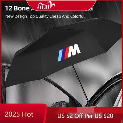 Hot 2025 M Performance Car Fully Automatic Folding Umbrella Sunshade Accessories For BMW X1 X3 X5 F20 E60 F30 E91 E30 G30 E53 M5
