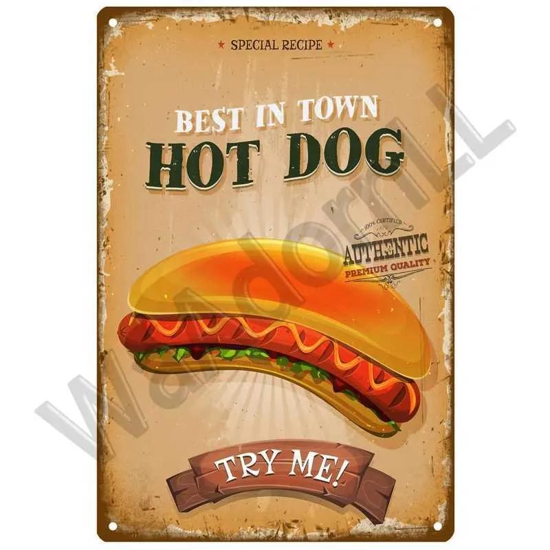 Metal Signs Exquisite Fast Food Boards Tin Sign Boards Vintage Restaurants Home Bars Cafes Kitchens Metal Posters Wall Decoration Accessories