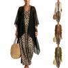 Completo due pezzi da donna con maxi abito a spalline sottili con stampa leopardata