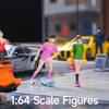 Shoucangjia Scale Figure Miniature Figurine Resin Mini Doll Model Creative Photography Sand Table Scene Prop DIY Landscaping Skateboard Girl
