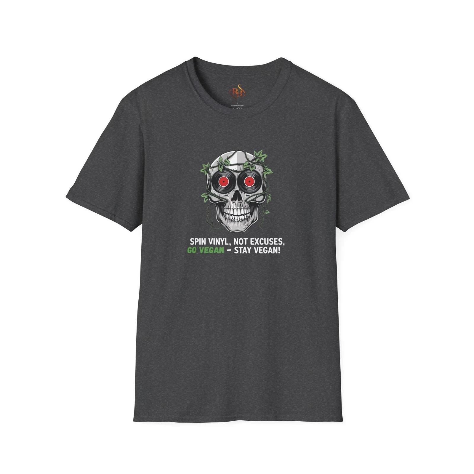 Vegan Skull T-Shirt, Plant Eater Gift, Graphic Tee, Vegan Activist Shirt, Animal 2XL