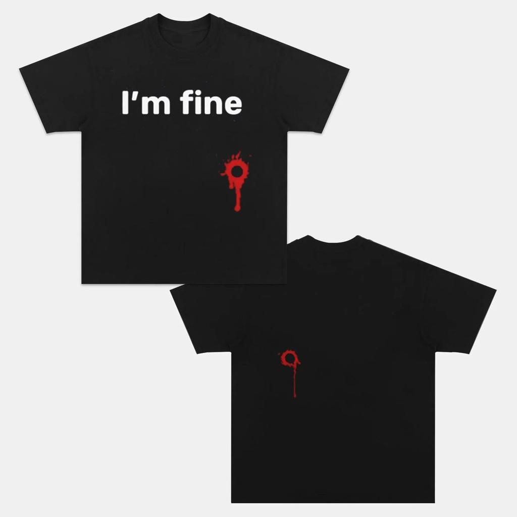 Funny Hip Hop Fashion Pop Print Short Sleeve High Street Round Neck T-shirt Casual Sports Street Wear High Quality Top Unisex