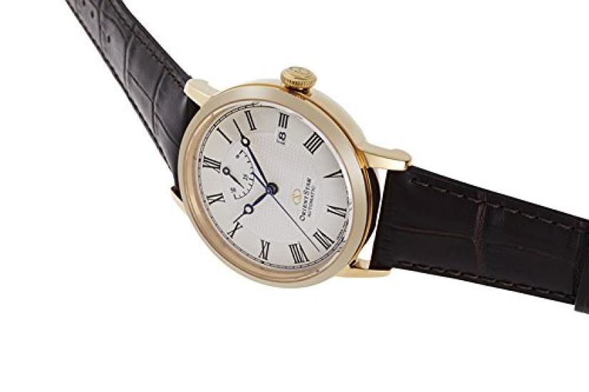 Orient Watch RK-AU0001S Men's Brown Automatic Wristwatch, Orient Star Elegant Classic Mechanical (with Manual Winding)