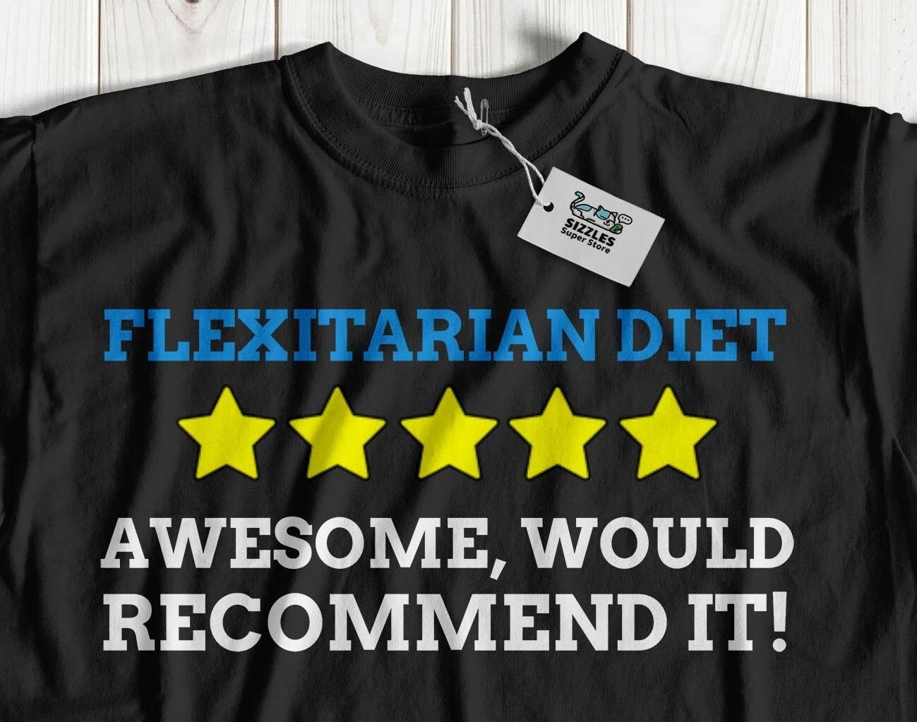

Unisex Funny Flexitarian T-Shirt Diet Semi-Vegetarian Gifts S