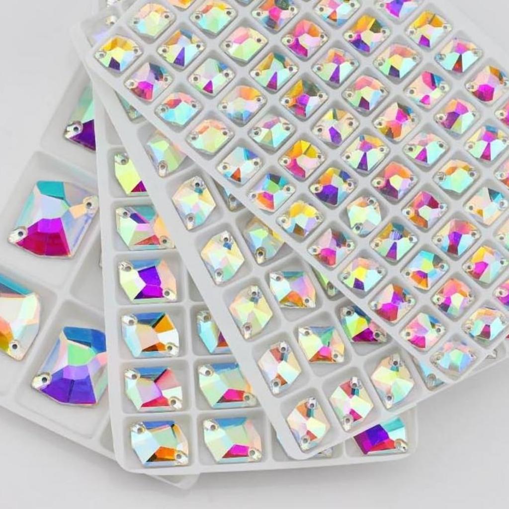 Ralowdia Cosmic Glass Beads, Aurora Borealis, Rhinestones, Crystals, for DIY Costumes (Aurora, 11x14mm)