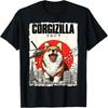 Parodie CorgiZilla Artă Japoneză Câine Corgi Mamă Tată Unisex Adult Tricou