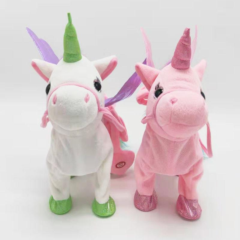 Unicorn Walking Plush Toy With Singing And Swinging Features For Kids Bedroom Decor