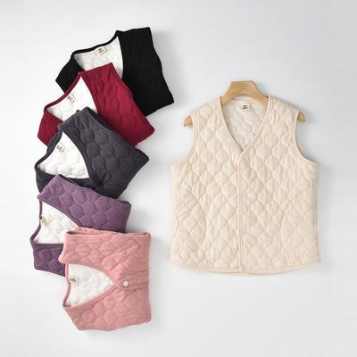 Damen Fleece-gefütterte V-Ausschnitt Strickweste – Stilvolles, warmes, ärmelloses Oberteil für Herbst & Winter
