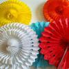 Booth Festival Party Round Birthday Honeycomb Pinwheels Flower Paper Cut-Out Tissue Paper Fans