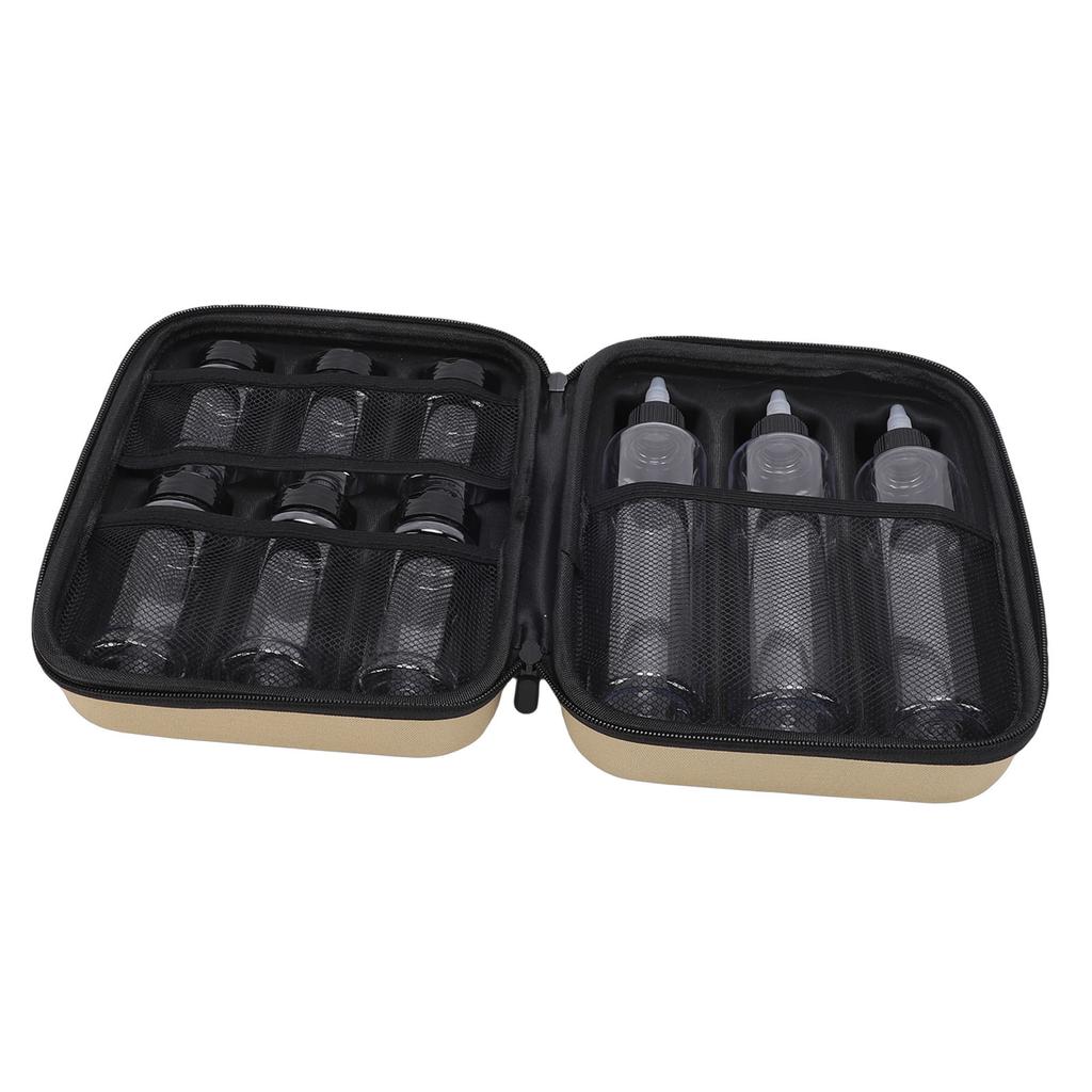 Condiment Container Set Seasoning Container Kit, 100ml, 150ml, 300ml PET Bottles, EVA Storage Bag, Portable, Leakproof for Camping