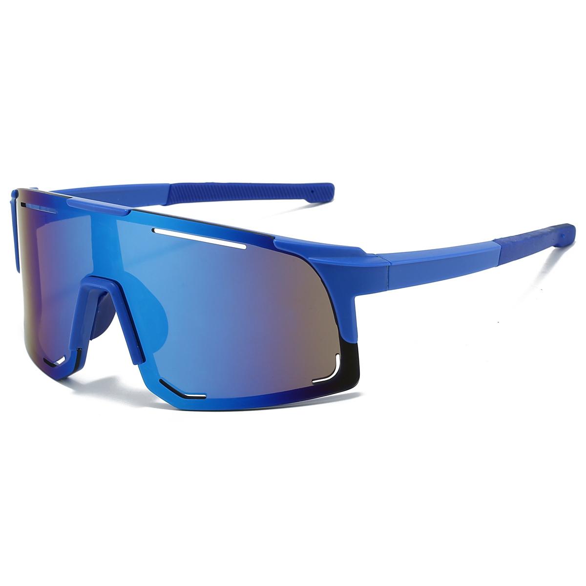 

KAMMPT Oversized Wrapped Round Sports Goggle Men 2024 New Mirror Design Outdoor Cycling Sunglasses Women Anti-UV Driving Shades as picture shows