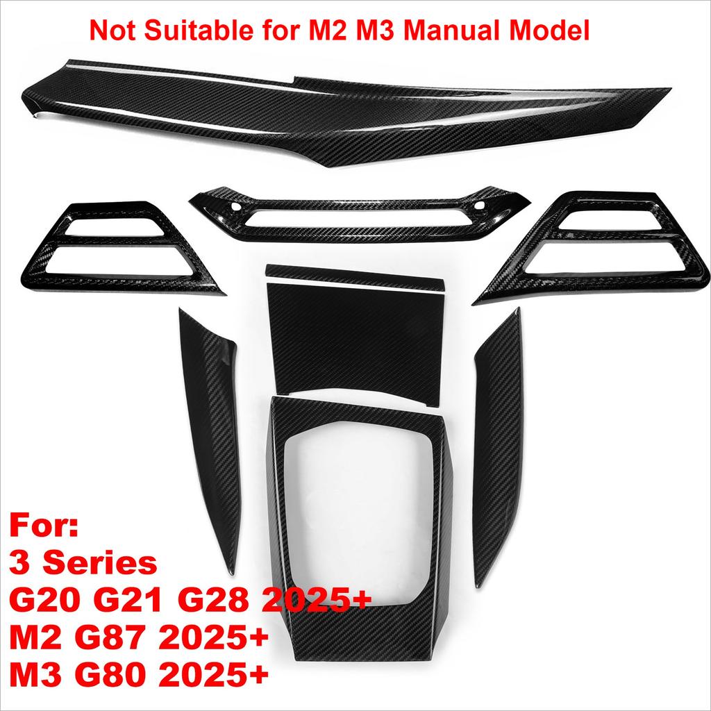 Carbon Fiber Car Dashboard Trim Inner Central Control Panel Trim For BMW G42 G20 G21 G28 G22 G23 G26 M2 G87 M3 G80 M4 G82 G83