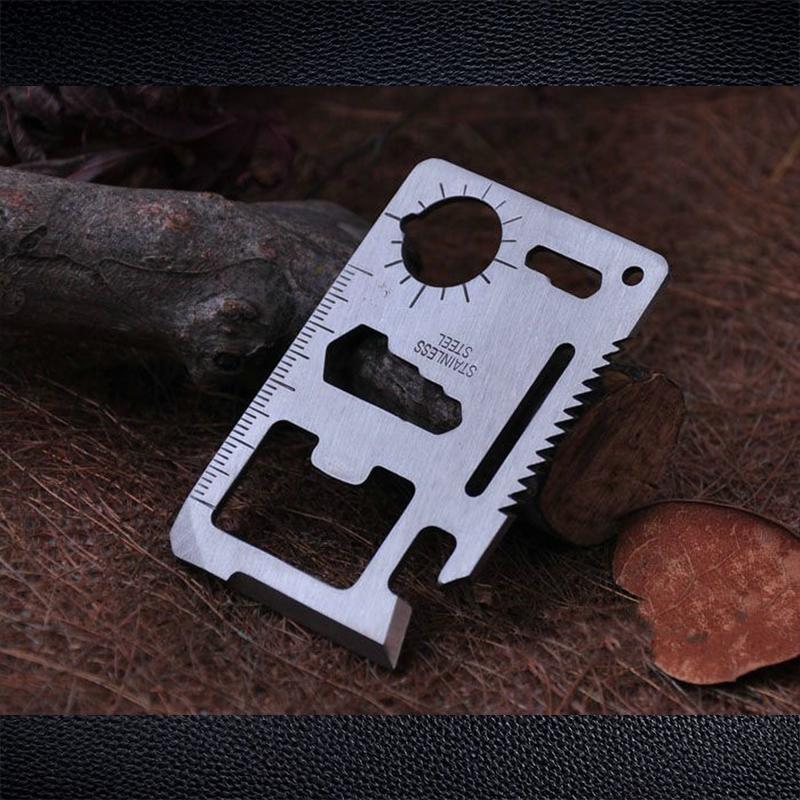 Pocket Tool Multifunction Credit Edc Outdoor Bottle Survive Gear Card Multi Multipurpose Gadget Camping Opener Wallet Kit