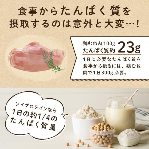 LOHAStyle Quick-Mix Soy Protein with Kinako from Hokkaido, 500g, No Additives, No Artificial Sweeteners, GMO-Free Soy Protein