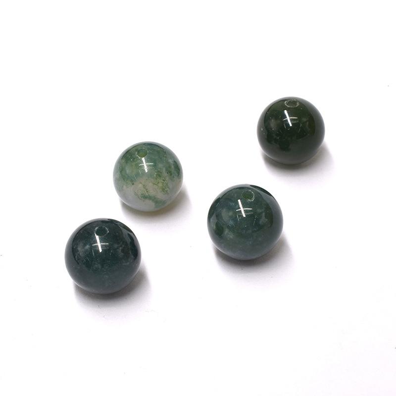 Seetang-Achat-Steinperlen, lose Perlen für die Schmuckherstellung, Armbänder, Zubehör, DIY, Strang 38,1 cm, 4–12 mm