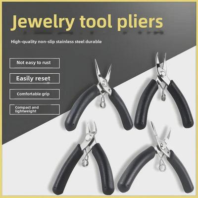 Industrial-Grade Stainless Steel Needle Nose Beading Pliers for DIY Jewelry