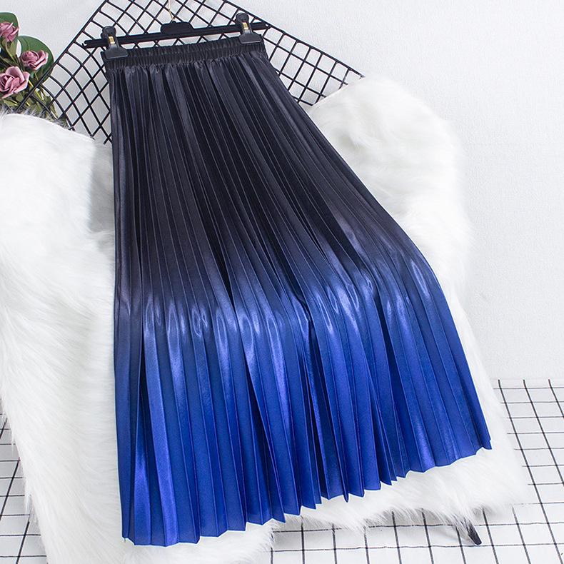 Review For Gradient Pleated Skirt YV2048 main image 1