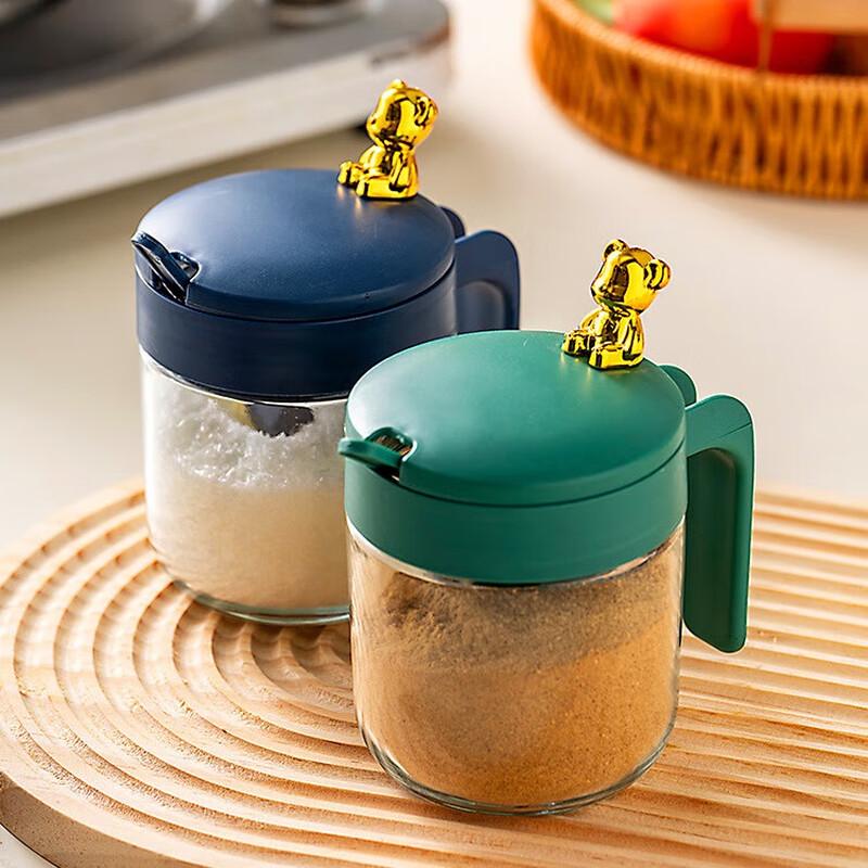 Little Bear Glass Spice Jars Set (5-Pack)