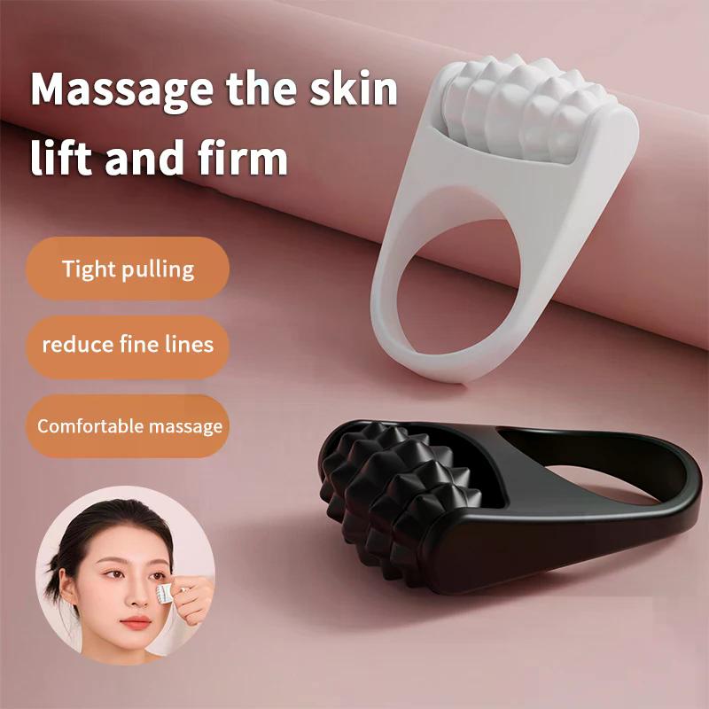 Facial Massage Roller Manual Facial Lifting Massager Rolling Massage Stick Ring Beauty Care Tool Silicone Portable Travel/Home