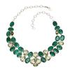 Emerald Sapphire Green Amethyst Quartz Handicraft Jewelry Necklace &Set  18-20''