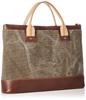 Canvas Business Tote Bag Dark Brown [Toscanera] 1522-TV