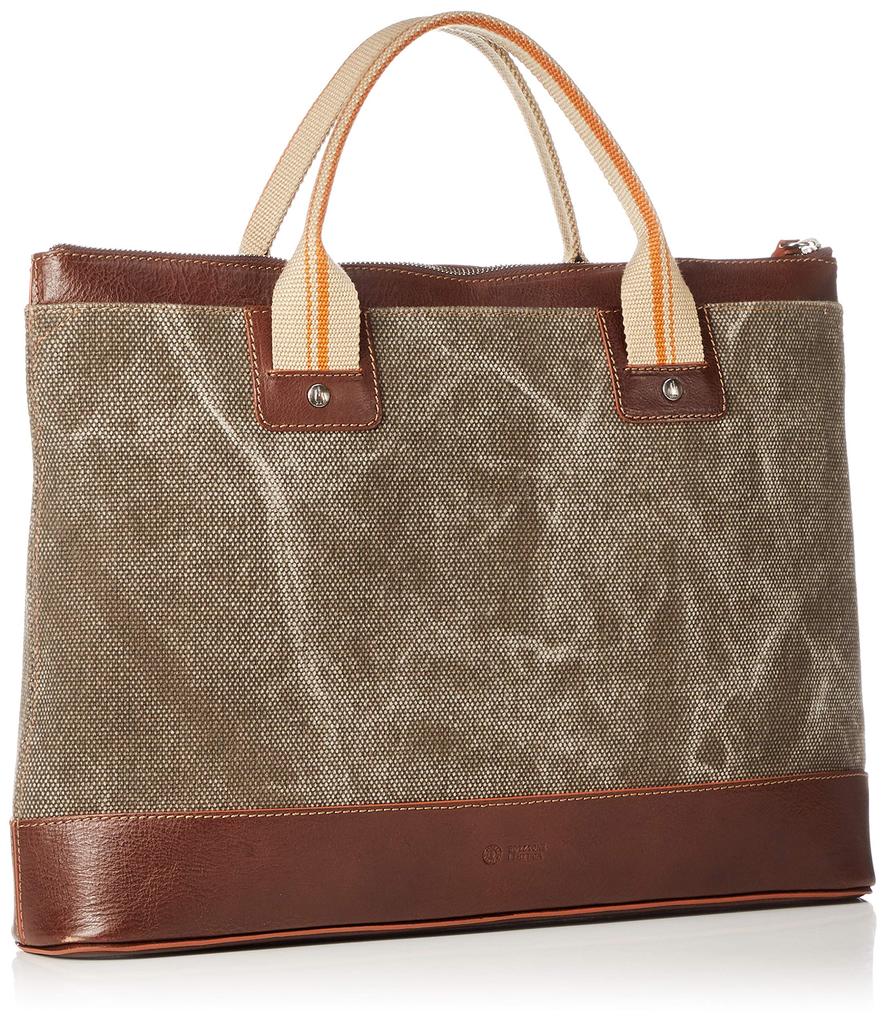 Canvas Business Tote Bag Dark Brown [Toscanera] 1522-TV
