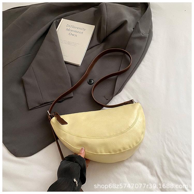 2025 Solid Color Trend Personalized Dumpling Bag, Frequent Commuter Bag, Simple Women's Bag, Shoulder Bag, Crossbody Bag, New Women's Bag