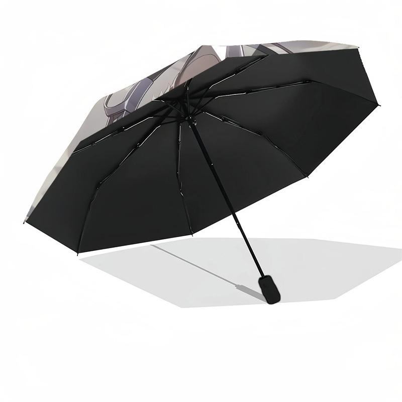 1pc Sleeping Cat with Headphones Umbrella with Plastic Handle, Suitable for All Seasons Outdoor PT397