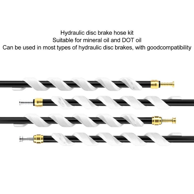 Langlebig mit 4 Oliven und Einsätzen Bremszug-Kit Einfach zu installieren Weiß Hydraulischer Scheibenbremszug Scheibenbremszug-Kit Fahrradreparatur