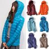 New Plus-size Lightweight Down Jacket with Hooded Stand Collar for Women Short Cute Slim Long-sleeved Jacket
